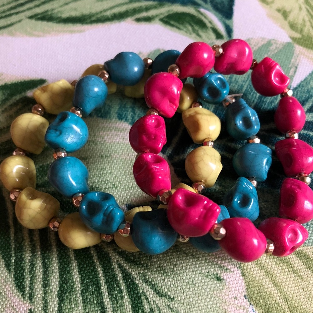 Set of 3 Skull Bracelets